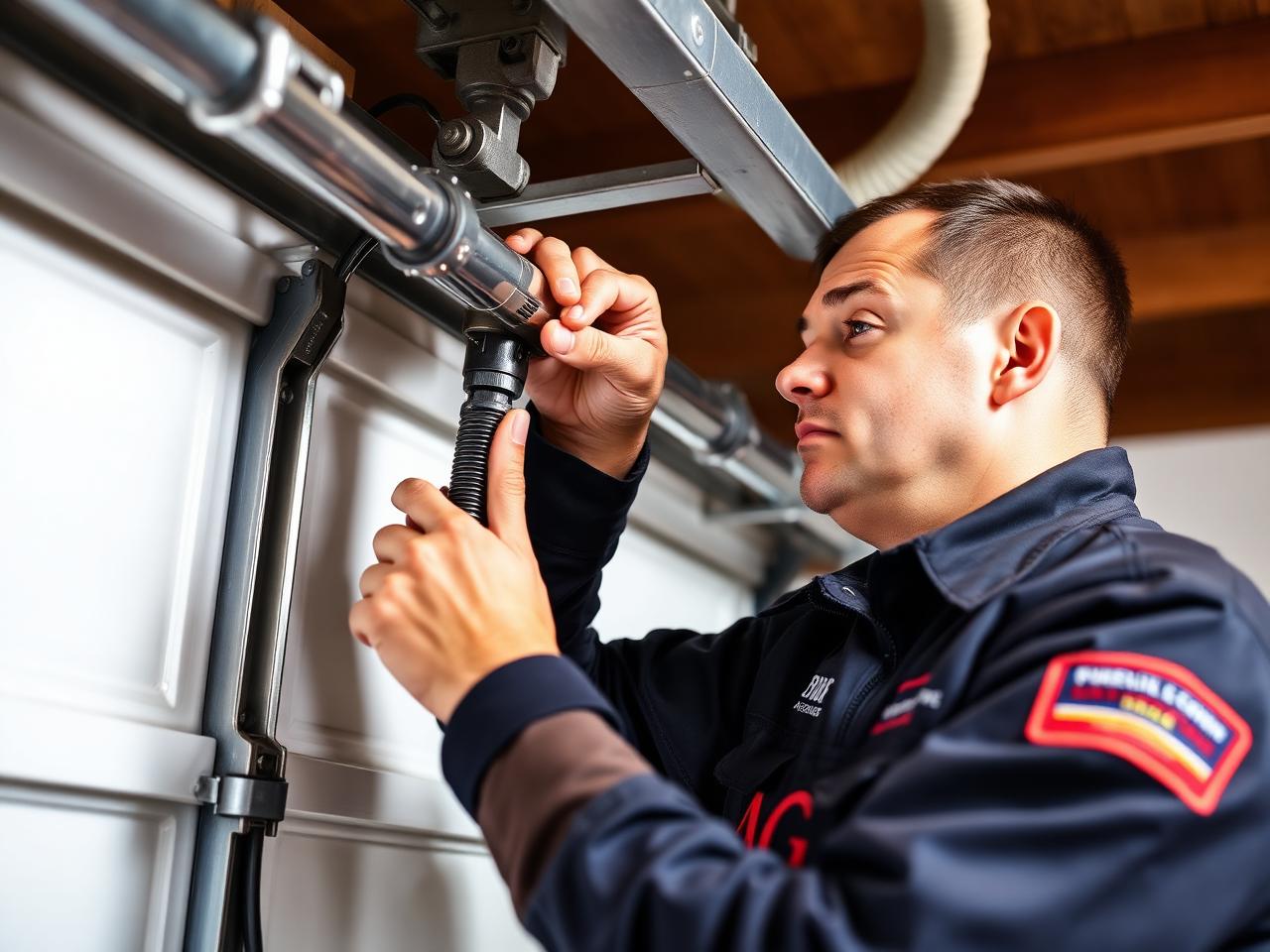Scenic City Garage Doors technician repairing a residential garage door